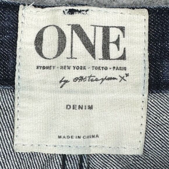 One Teaspoon Jean Shorts Womens 26 Bandits Relaxed Long Rise Button Fly Twisted - Picture 11 of 13